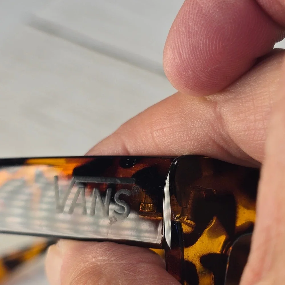 Vans Tortoiseshell Sunglasses Oversized Square Brown Gradient Lens Retro Shady - Picture 5 of 5